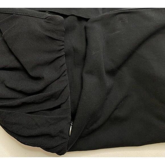 Express Black Mini Skirt Knotted Mesh Side‎ Zip Sz 2 NEW - Picture 4 of 8